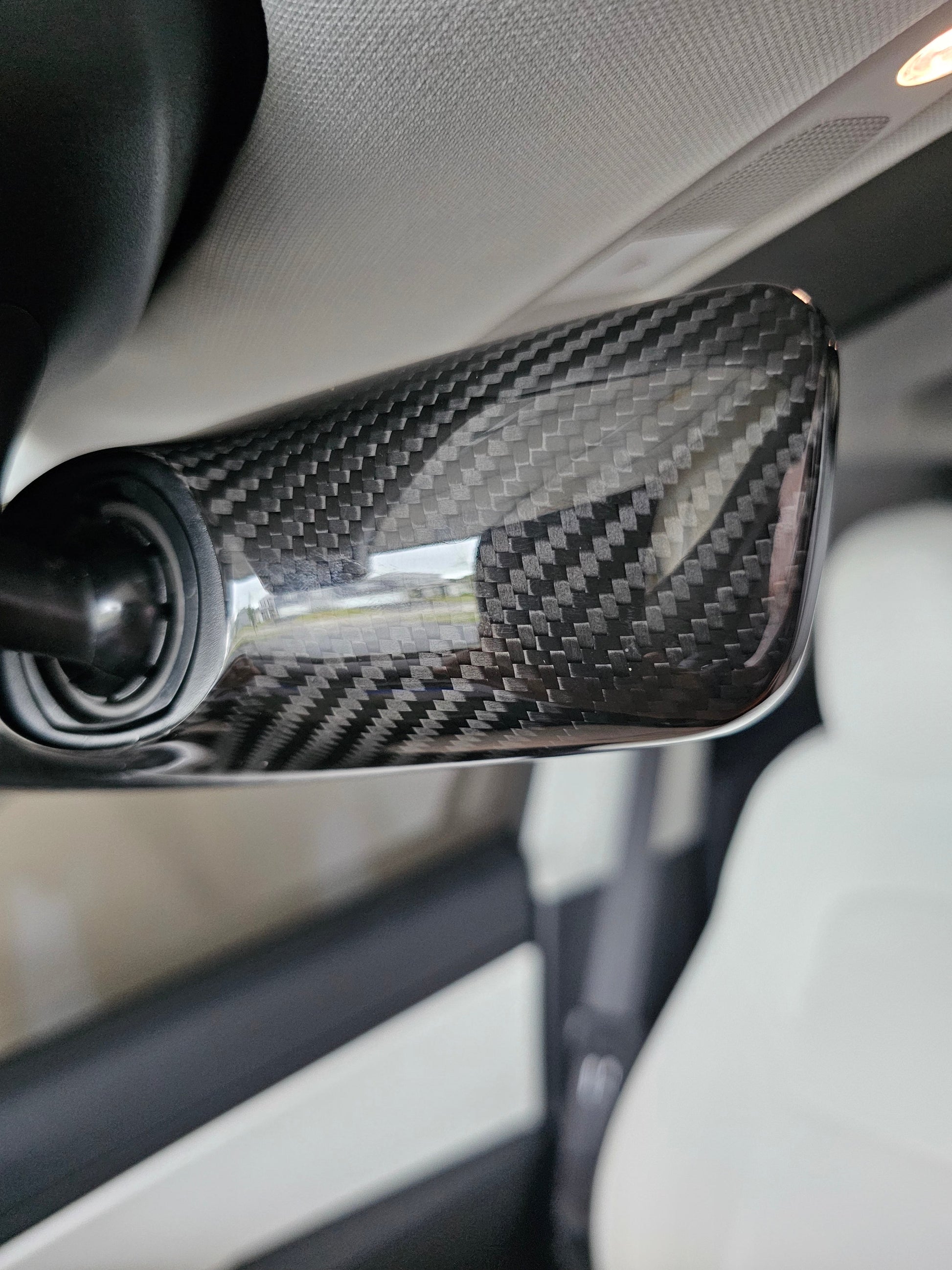 Carbon Fiber Rearview Mirror Cover for Tesla-Jic Shadows