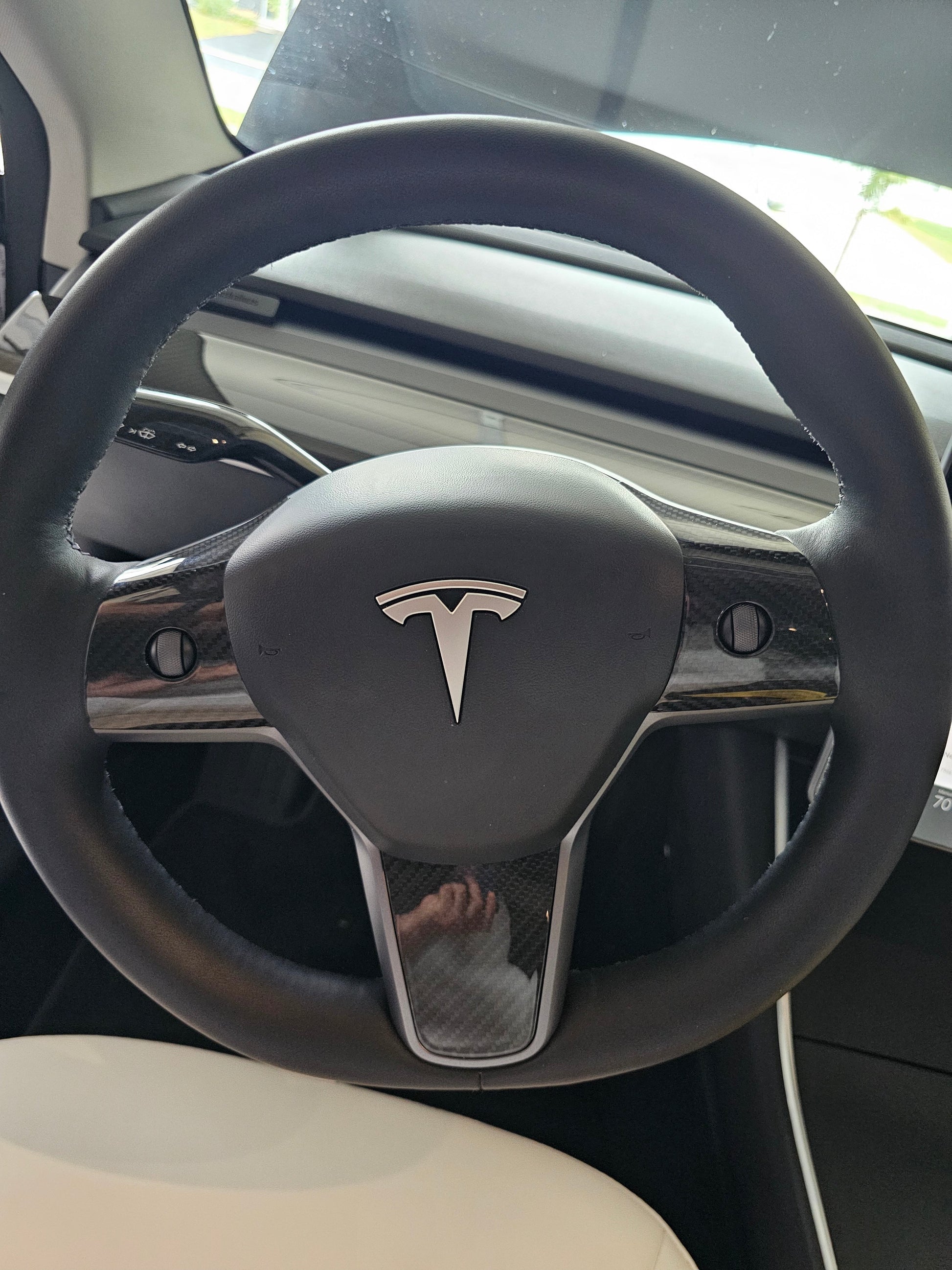 Carbon Fiber Steering Wheel Covers for Tesla-Jic Shadows