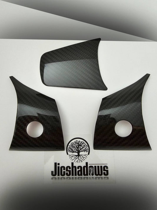 Carbon Fiber Steering Wheel Covers for Tesla-Jic Shadows